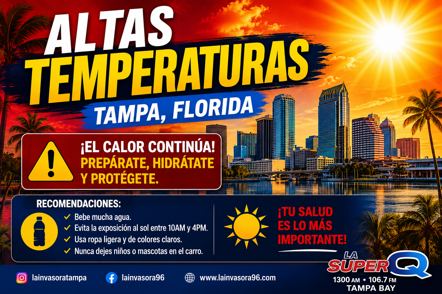 Florida mantiene alerta por altas temperaturas