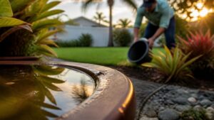 Residente elimina agua estancada para prevenir mosquitos en Hillsborough