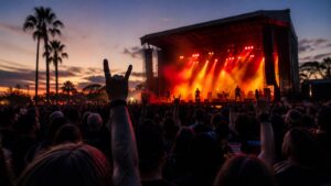 Público en un concierto de rock al aire libre en Tampa