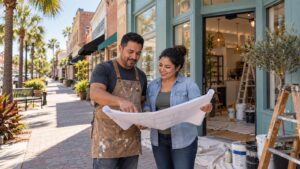 Propietarios revisan mejoras para un comercio de Tampa